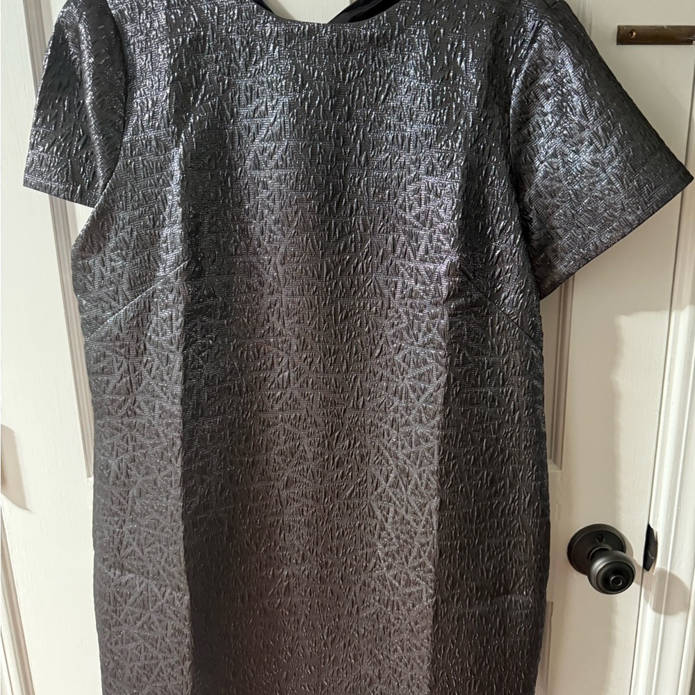 Loft Silver Textured Dress